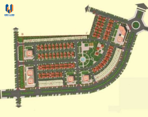Mặt bằng dự án Khu Đô Thị Làng Hoa Tiền Phong