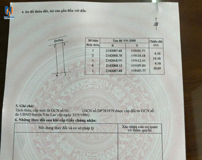 Thông tin chi tiết lô đất nền Yên Lạc Vĩnh Phúc